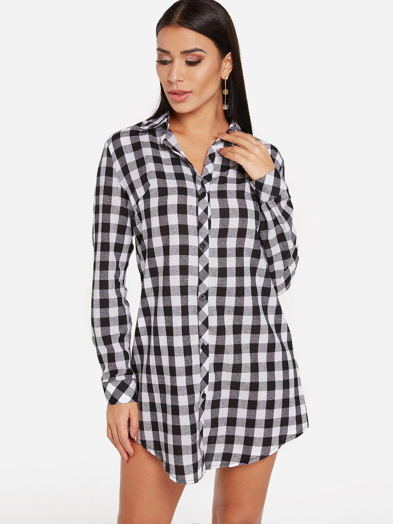 Ladies Long Sleeve Shirt Dress