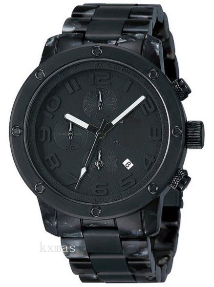 Discount Trendy Silicone With Stainless Steel 20 mm Watch Band ES43ROBK_K0002511