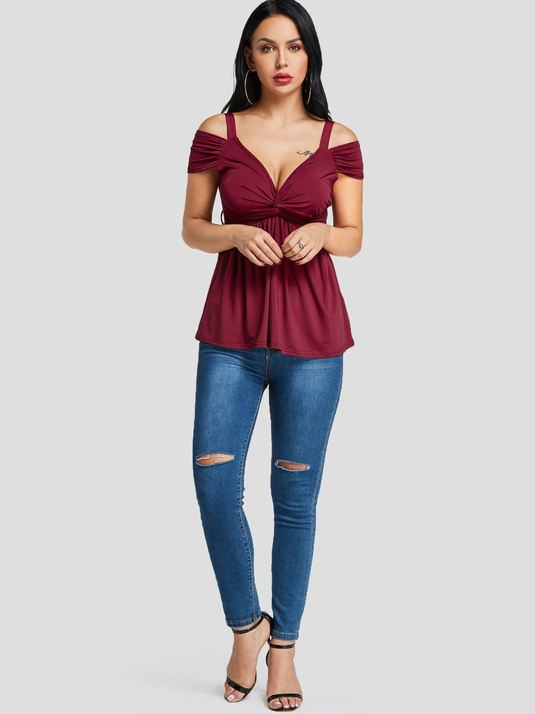 Womens Burgundy T-Shirts