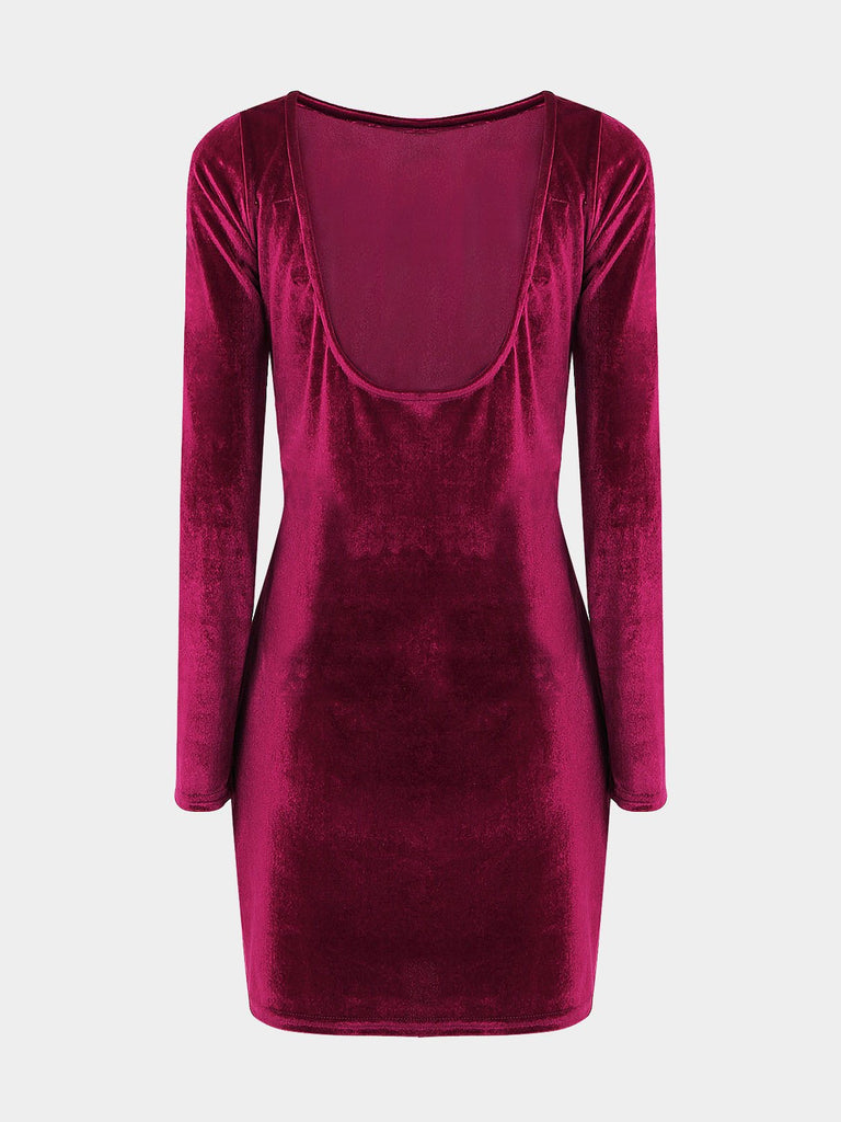 Womens Burgundy Sexy Dresses