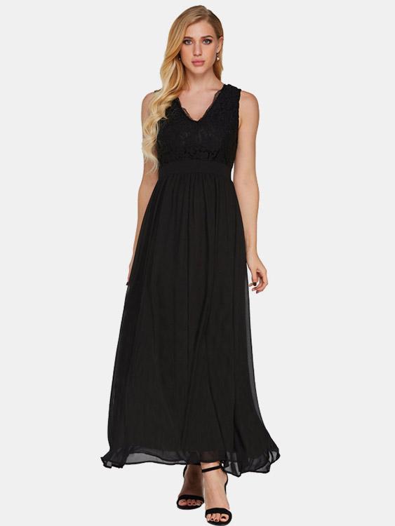 Womens Sleeveless Maxi Dress