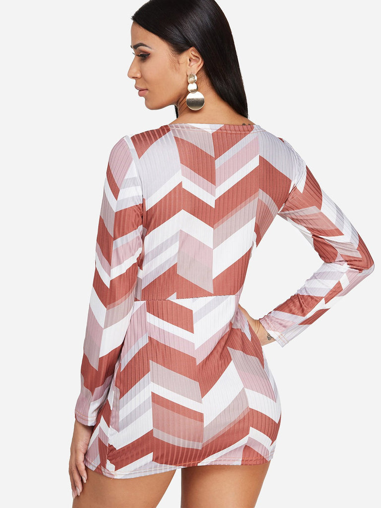 Womens Color Block Mini Dresses
