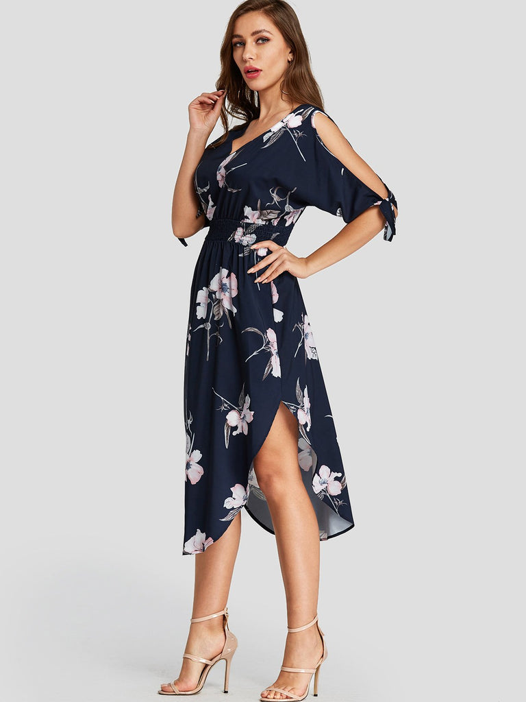 Womens Navy Floral Dresses