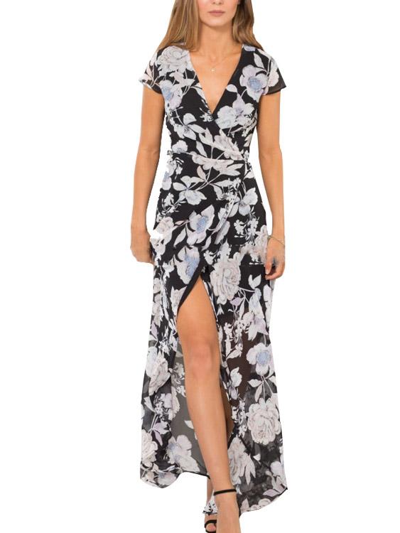 Ladies Half Sleeve Maxi Dress