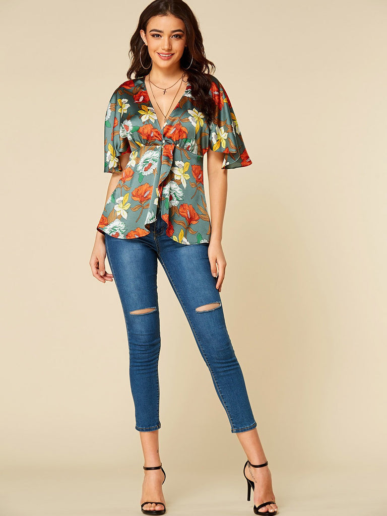 Womens Army Green Blouses