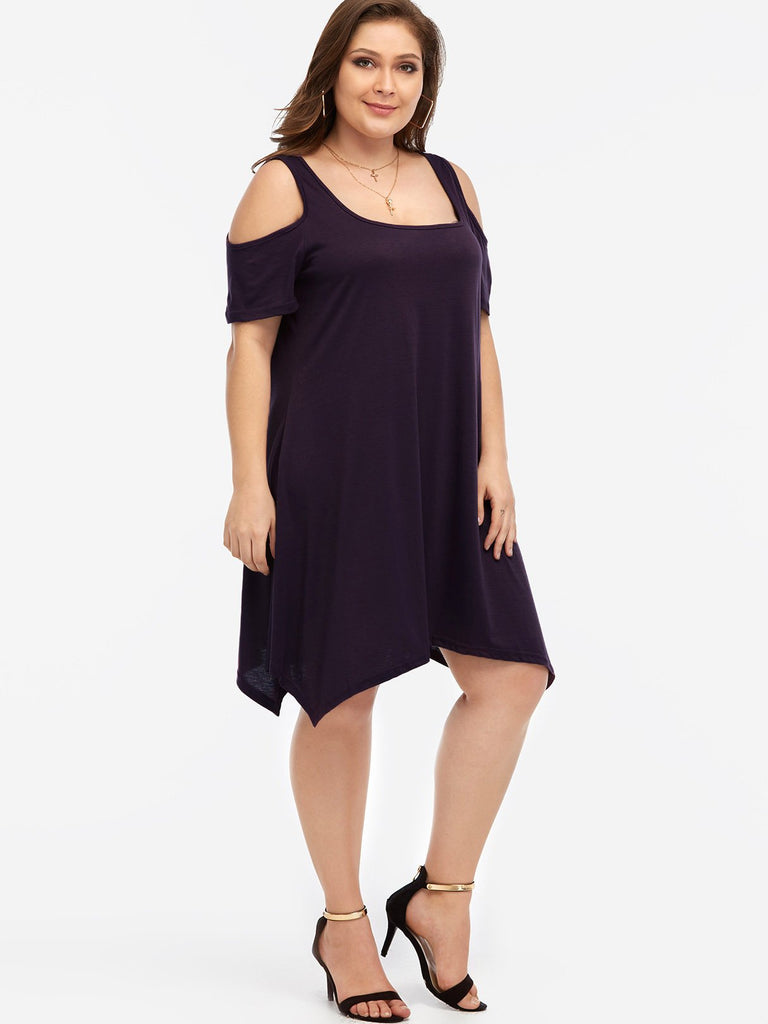 Ladies Purple Plus Size Dresses