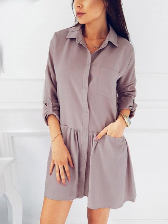 Ladies Long Sleeve Shirt Dresses