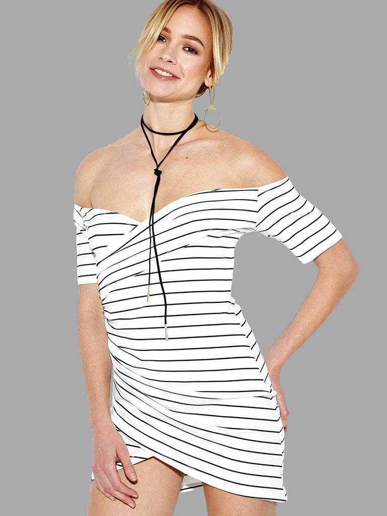 Womens Striped Mini Dresses