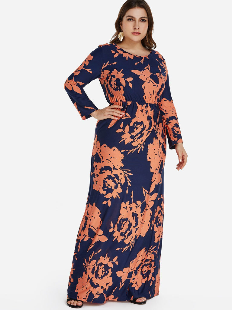 Ladies Long Sleeve Plus Size Dress