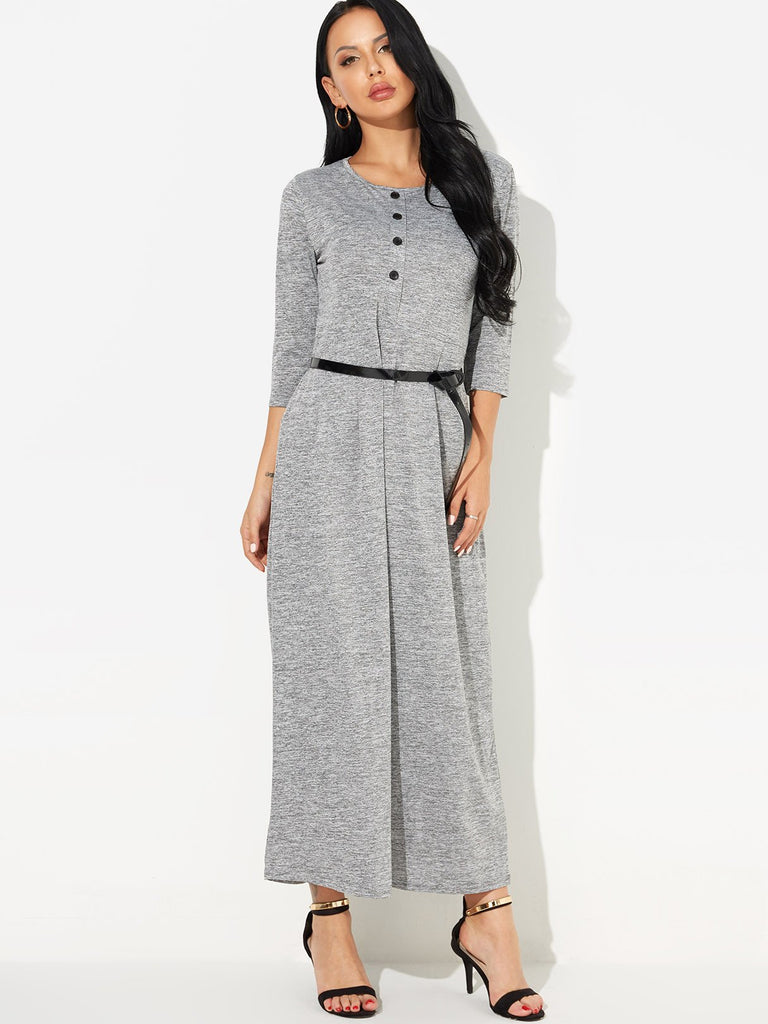 Ladies 3/4 Sleeve Maxi Dress