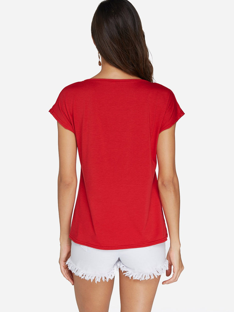 Womens Red T-Shirts