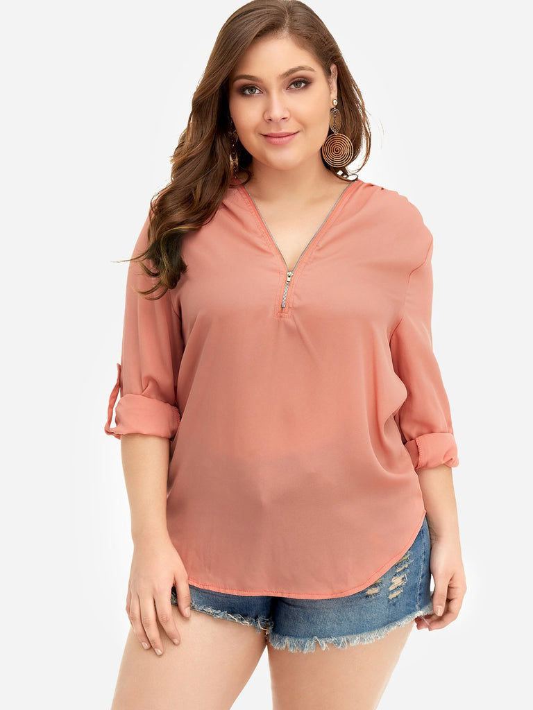 Ladies Grey Plus Size Tops