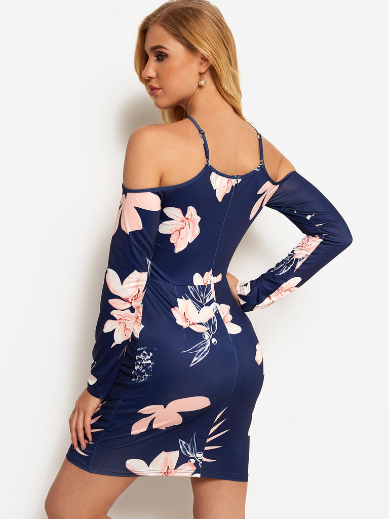 Womens Navy Floral Dresses