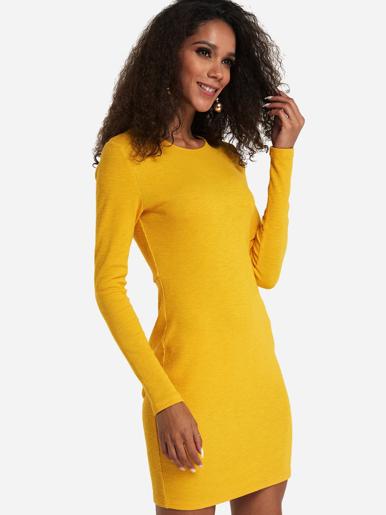 Womens Yellow Mini Dresses