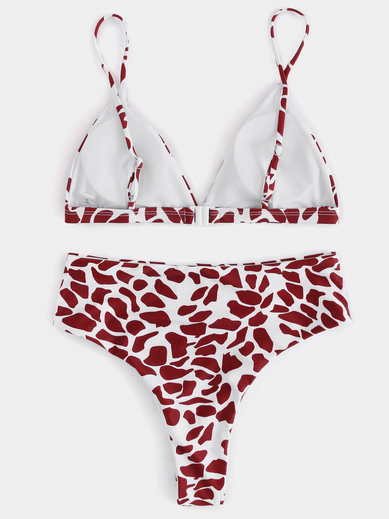 Ladies V-Neck Bikinis Set