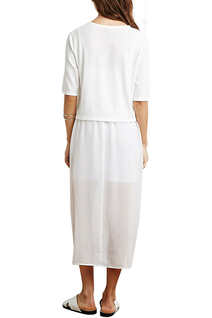 Womens White Chiffon Dresses