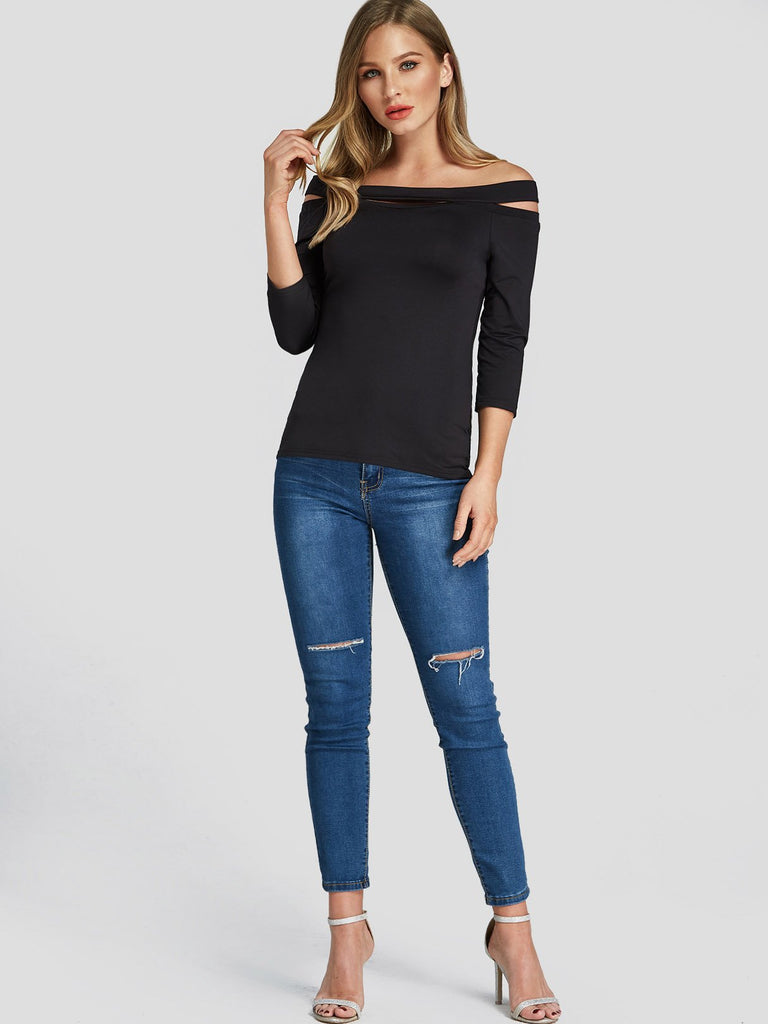 Womens 3/4 Sleeve Top