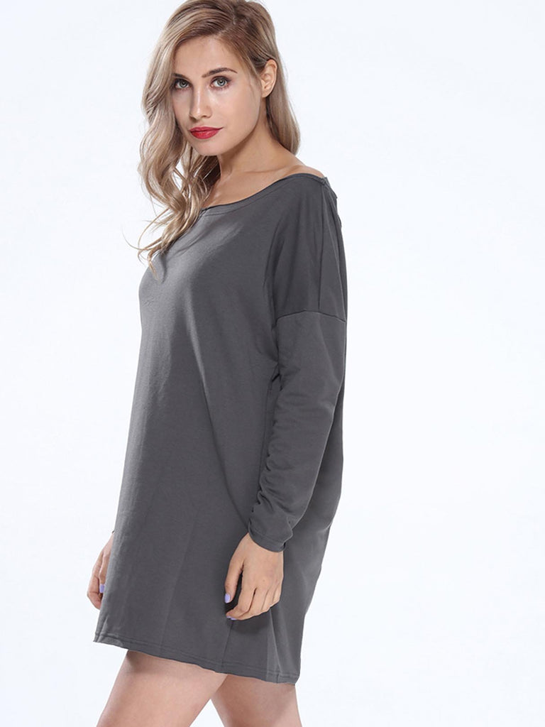 Ladies Long Sleeve Shirt Dress