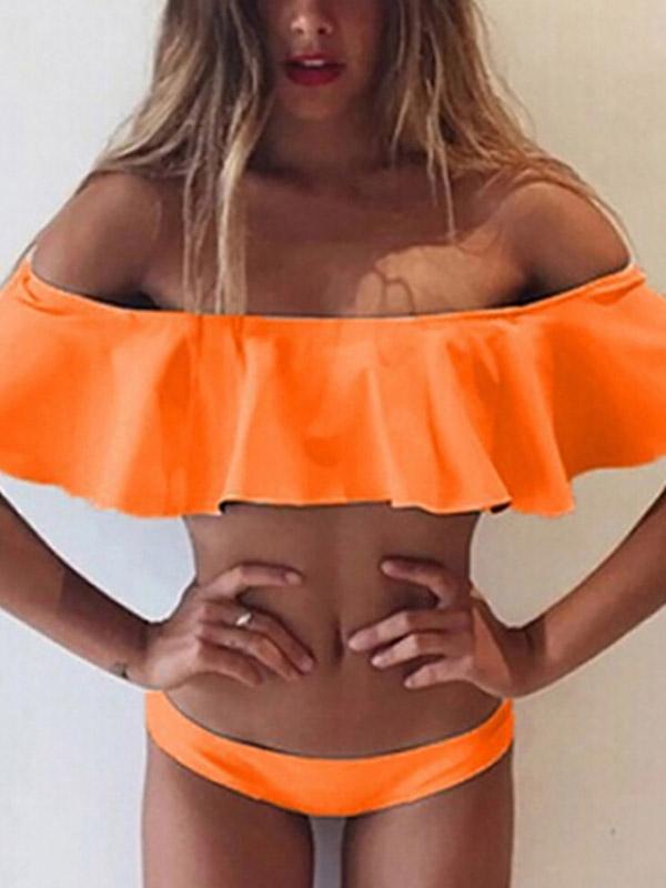 Womens Orange Bikinis