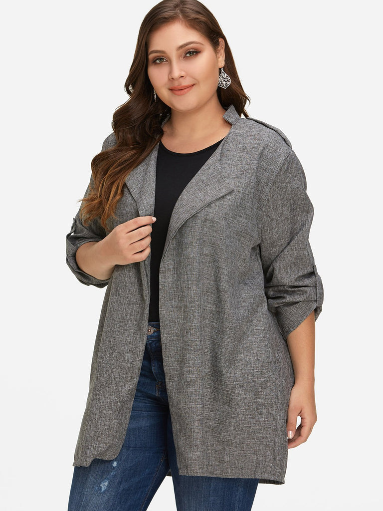 Ladies Grey Plus Size Coats & Jackets