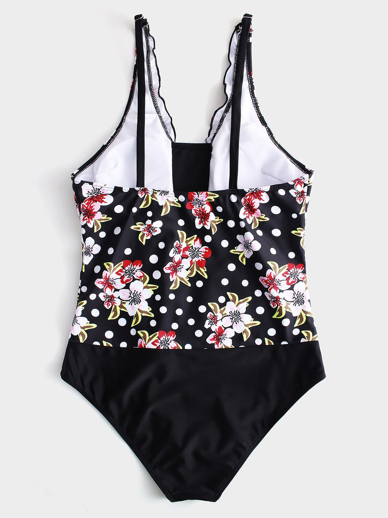 Black And White Strappy Bikini