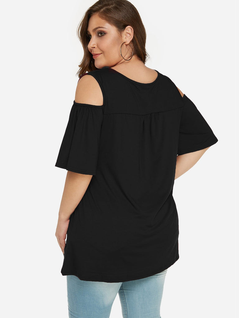 Womens Black Plus Size Tops