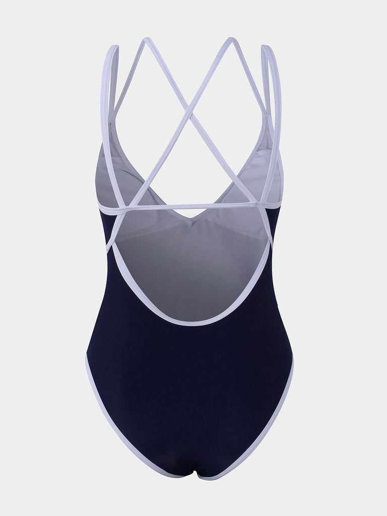 Ladies Deep V Neck One-Pieces Swimsuits