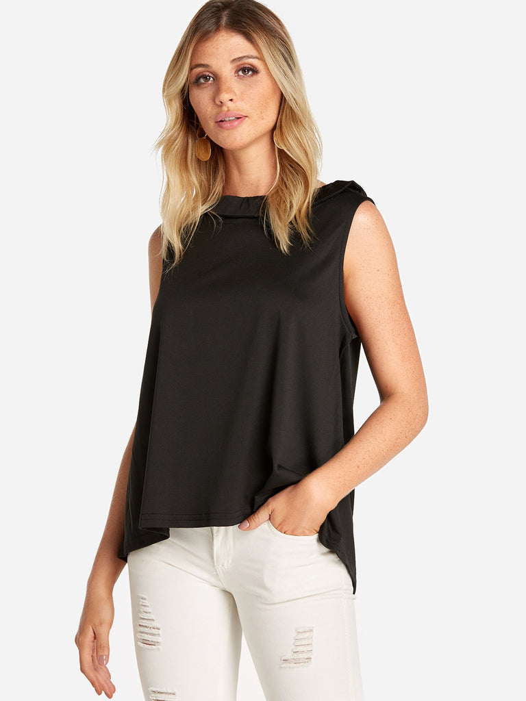 Plain Self-Tie Sleeveless Camis