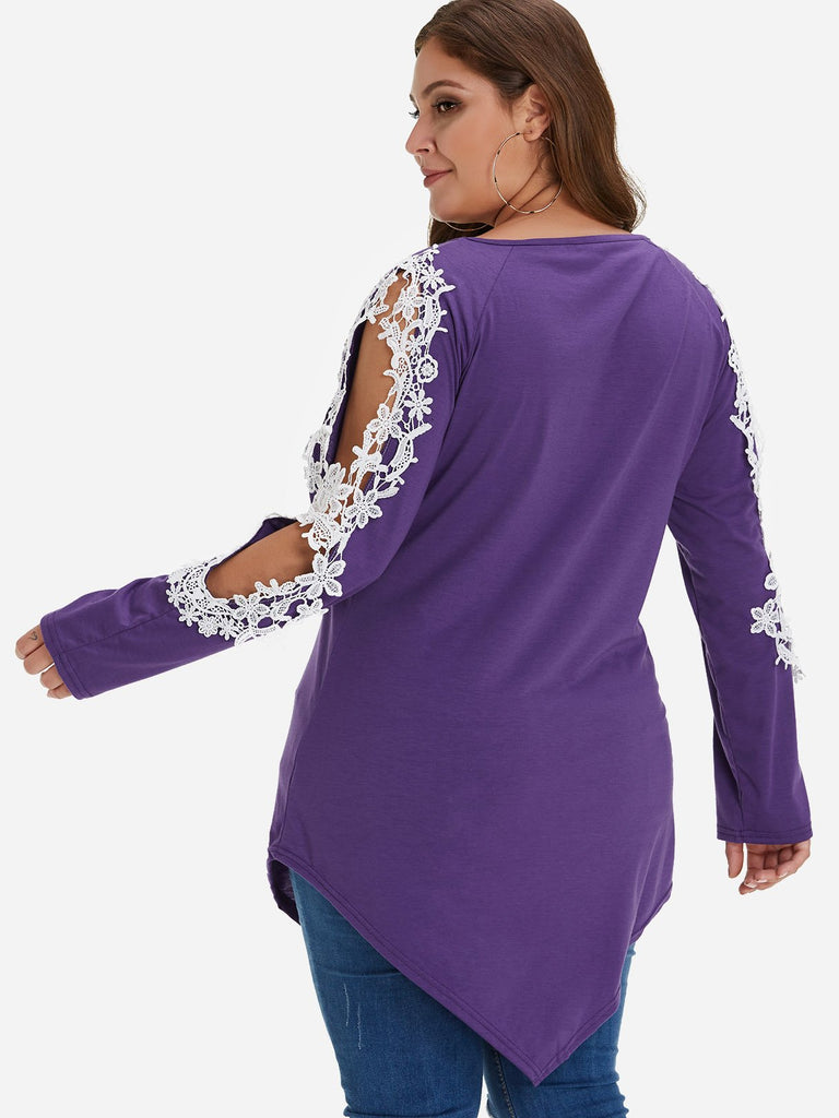 Womens Purple Plus Size Tops