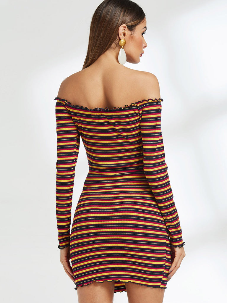 Womens Multi Off The Shoulder Dresses