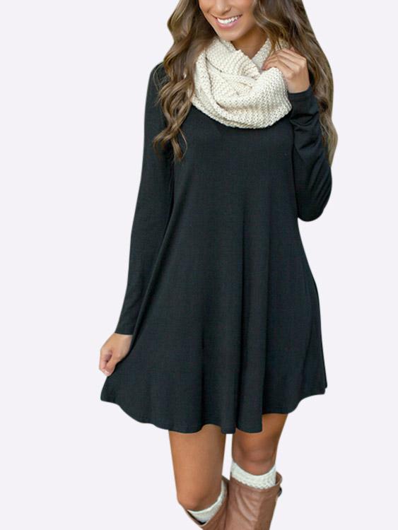 Ladies Long Sleeve Mini Dress