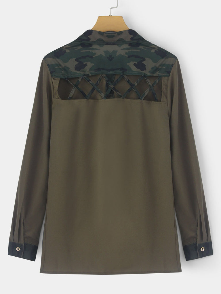 Womens Army Green Blouses