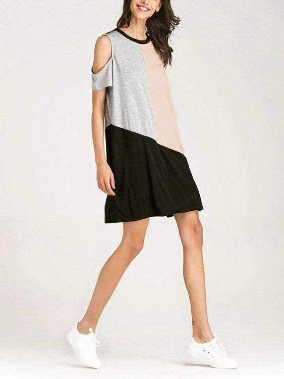 Ladies Short Sleeve Mini Dress