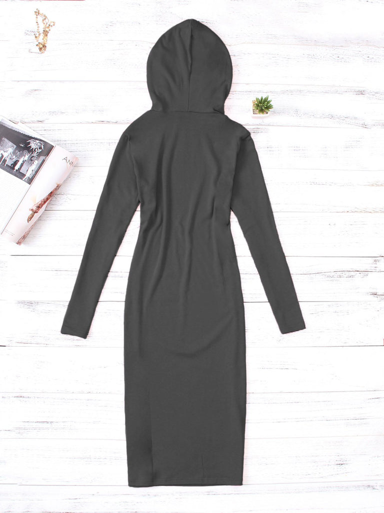 Womens Long Sleeve Midi Dress