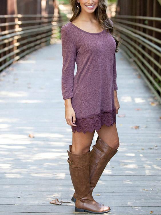 Ladies Purple Mini Dresses