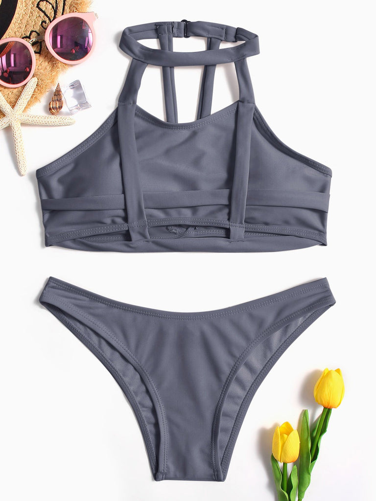 Halter Plain Two Piece Bikinis