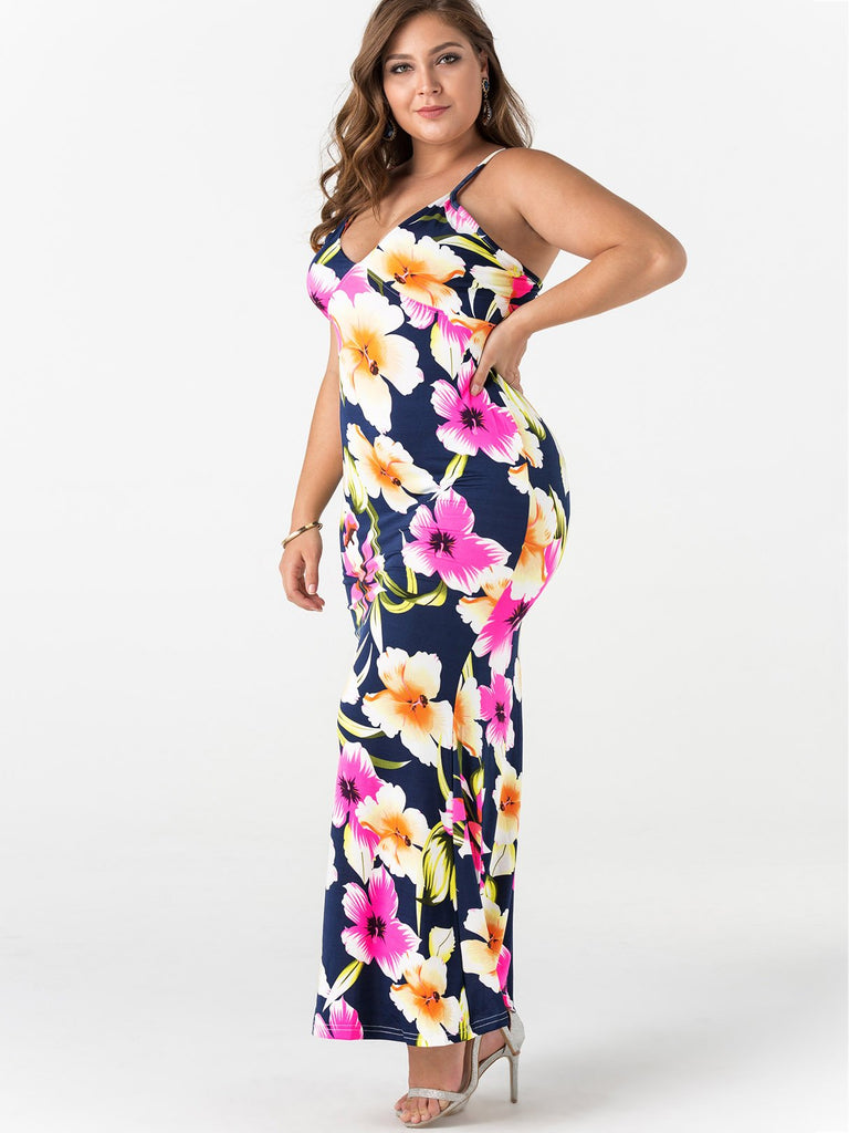 Ladies Floral Plus Size Dresses