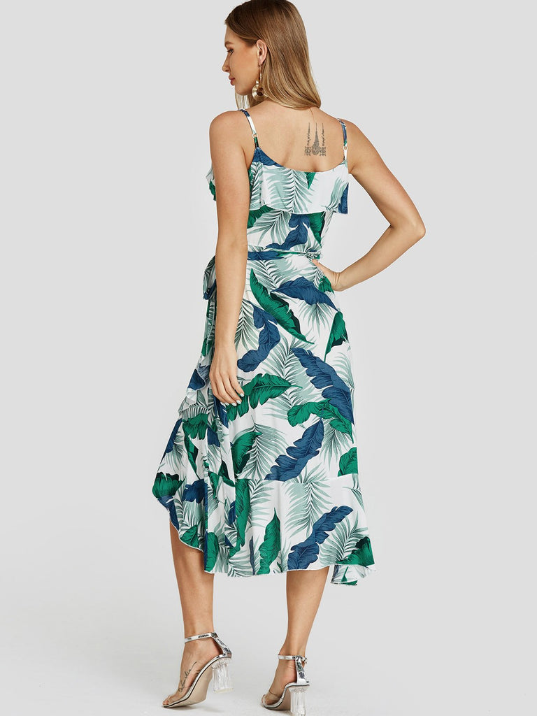 Womens Green Floral Dresses
