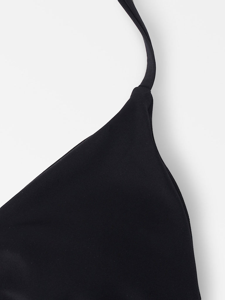 Ladies V-Neck Two Piece Bikinis