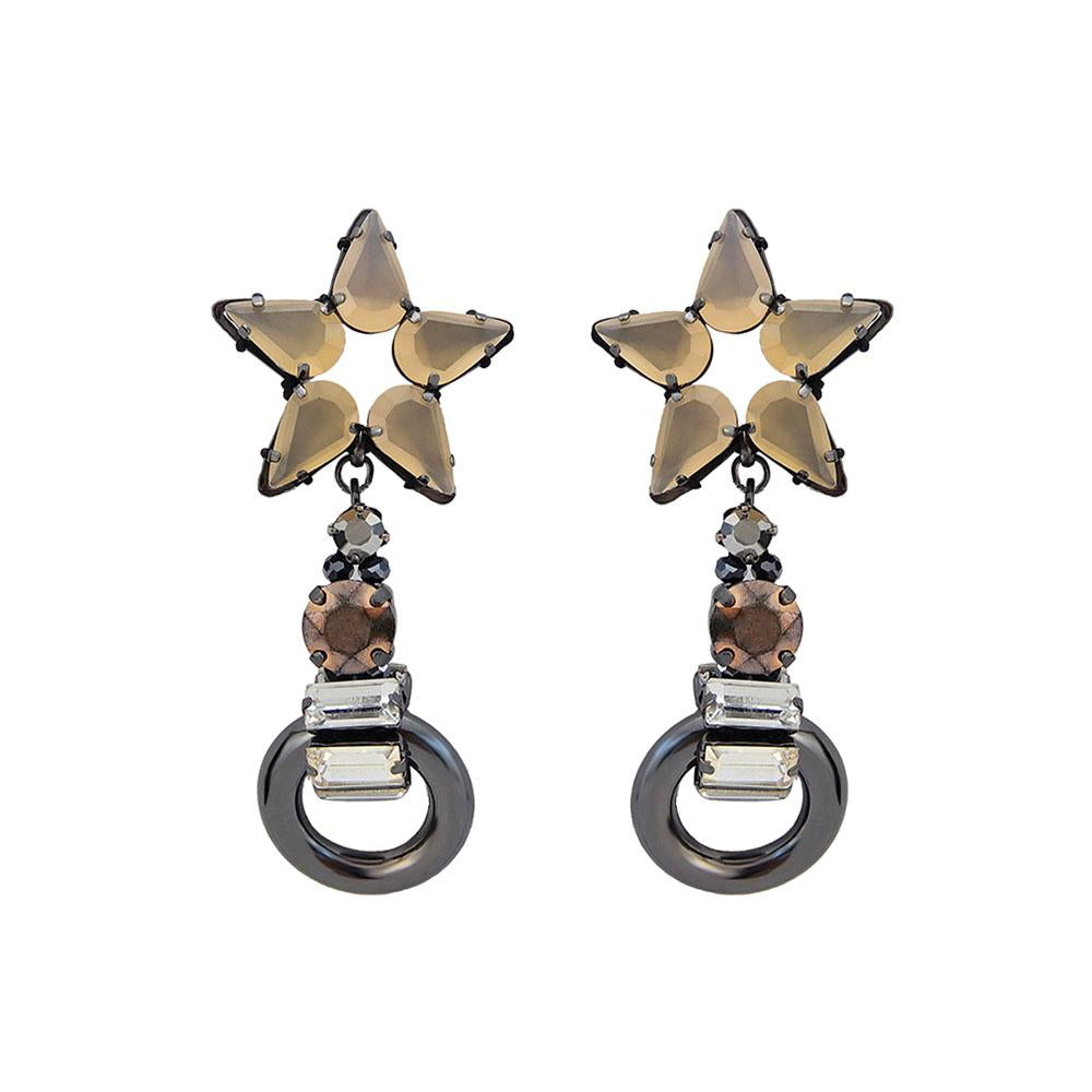 Statement Star Earring With Hoop