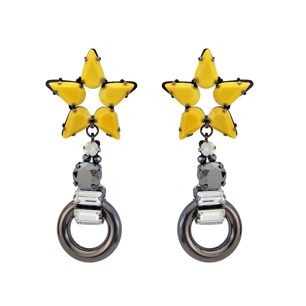 Hoop Handcrafted Statement Star Earring