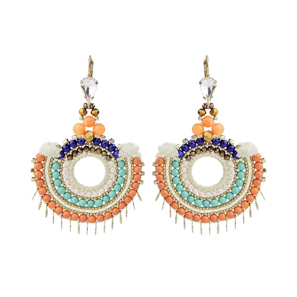 Luxury Orange Handmade Earrings Jewelry