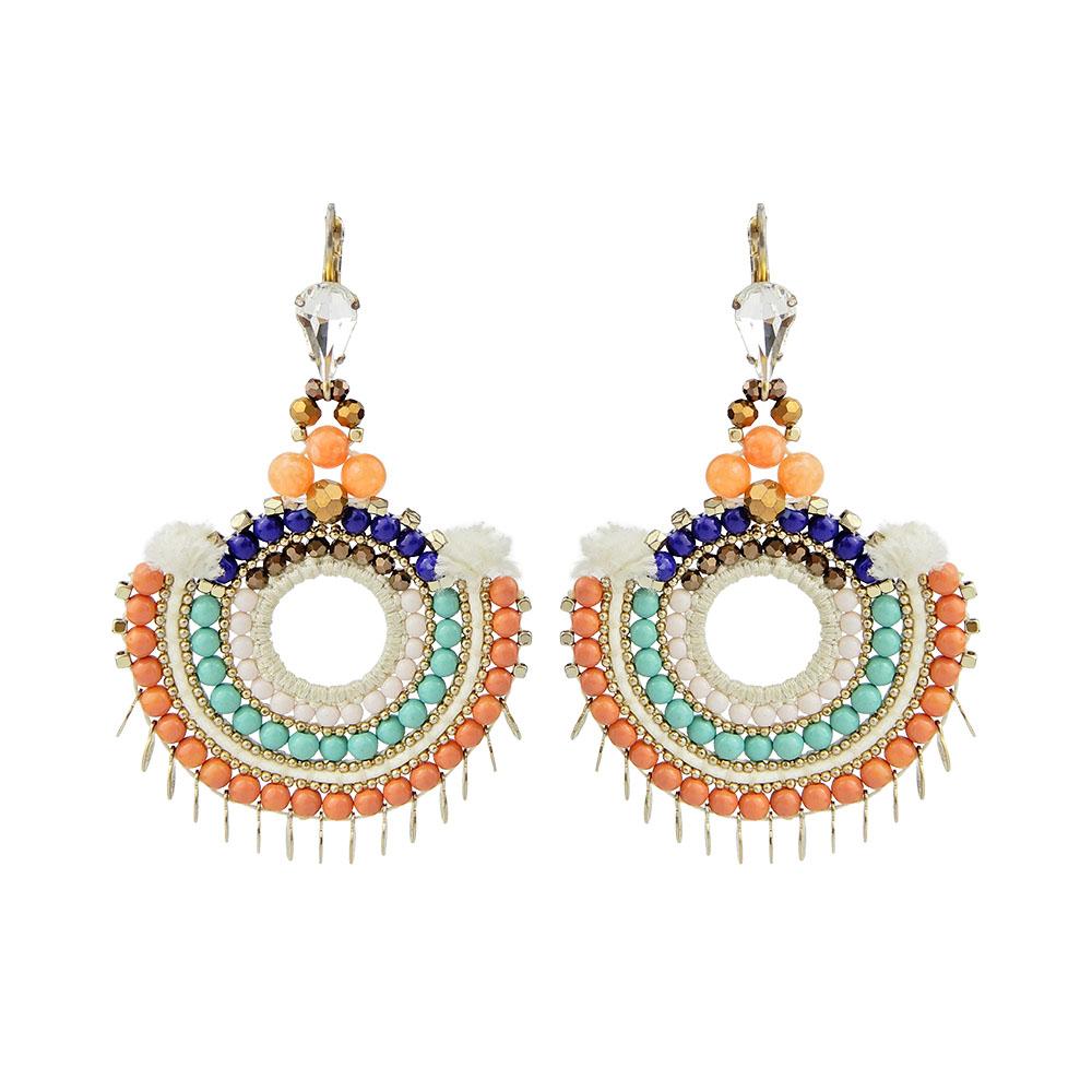 Luxury Orange Handmade Earrings Jewelry