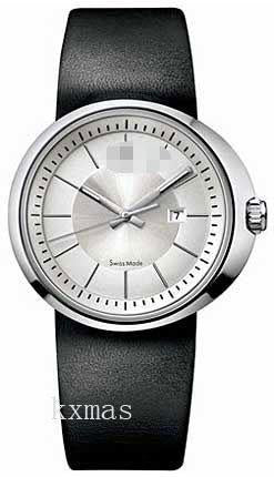 Wholesale Swiss Black Leather Watch Strap K0H23220_K0040495