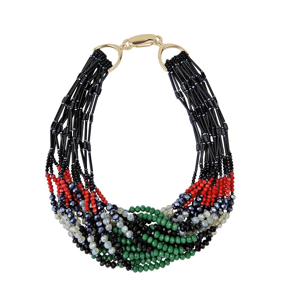 Luxuries Multi Lines Handmade Chunky Necklace