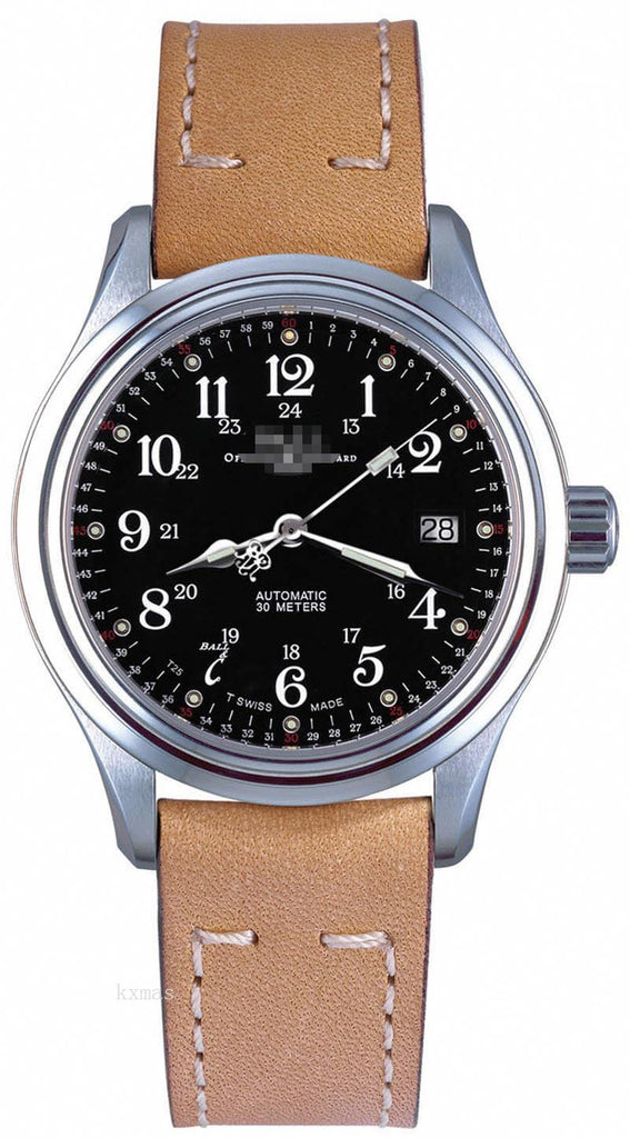 Inexpensive Fashion Leather Watch Band NL1038D-L1-BK_K0005486