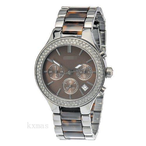 Classy Inexpensive Stainless Steel And Resin 19 mm Replacement Watch Band NY8668_K0003080