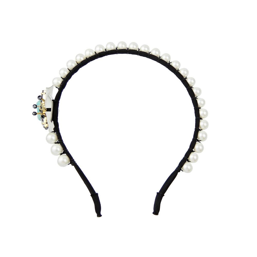 Handcrafted Pearl Gems Embellished Headband Roaring Twenties Jewelry