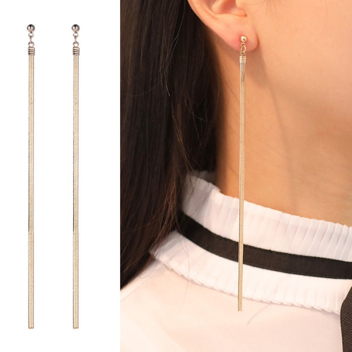 Long Chain Tassel Earrings Ear Drop Hypoallergenic Earrings Jewelry for Women Party Wedding