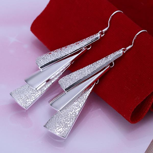 New Fashion Jewelry  Silver Three Schistose Ear Ring Earrings Clip For Women Gift